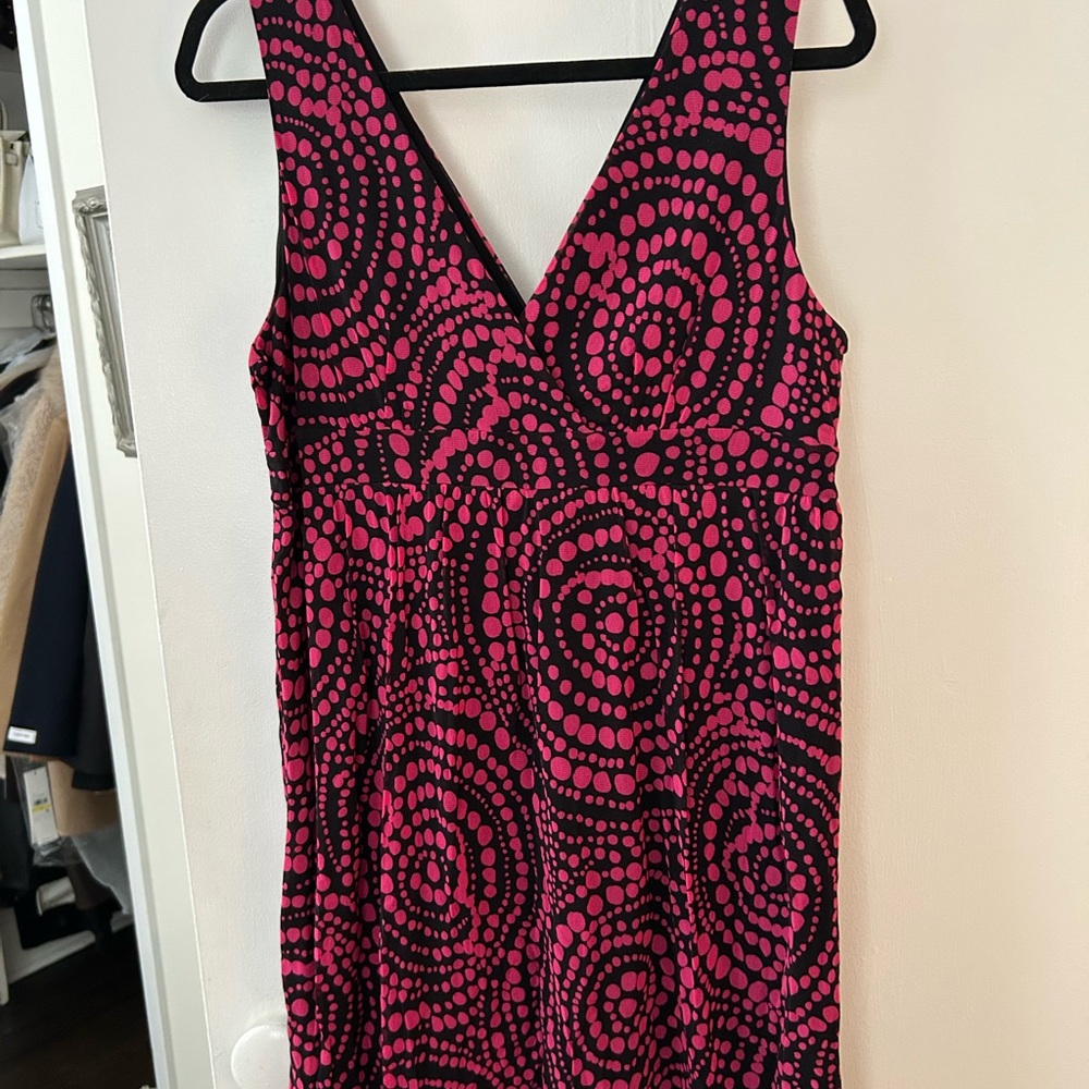 INC International Concepts Fuchsia and Black empire waist dress NWOT